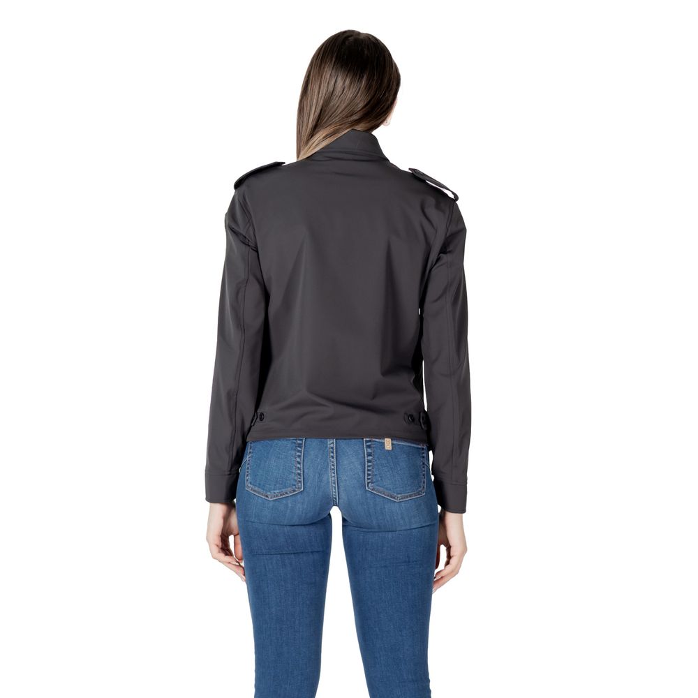 Blauer Black Polyamide Biker Women's Jacket