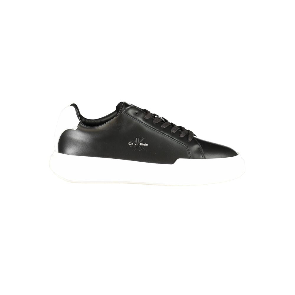 Calvin Klein Black Leather Men Men's Sneaker