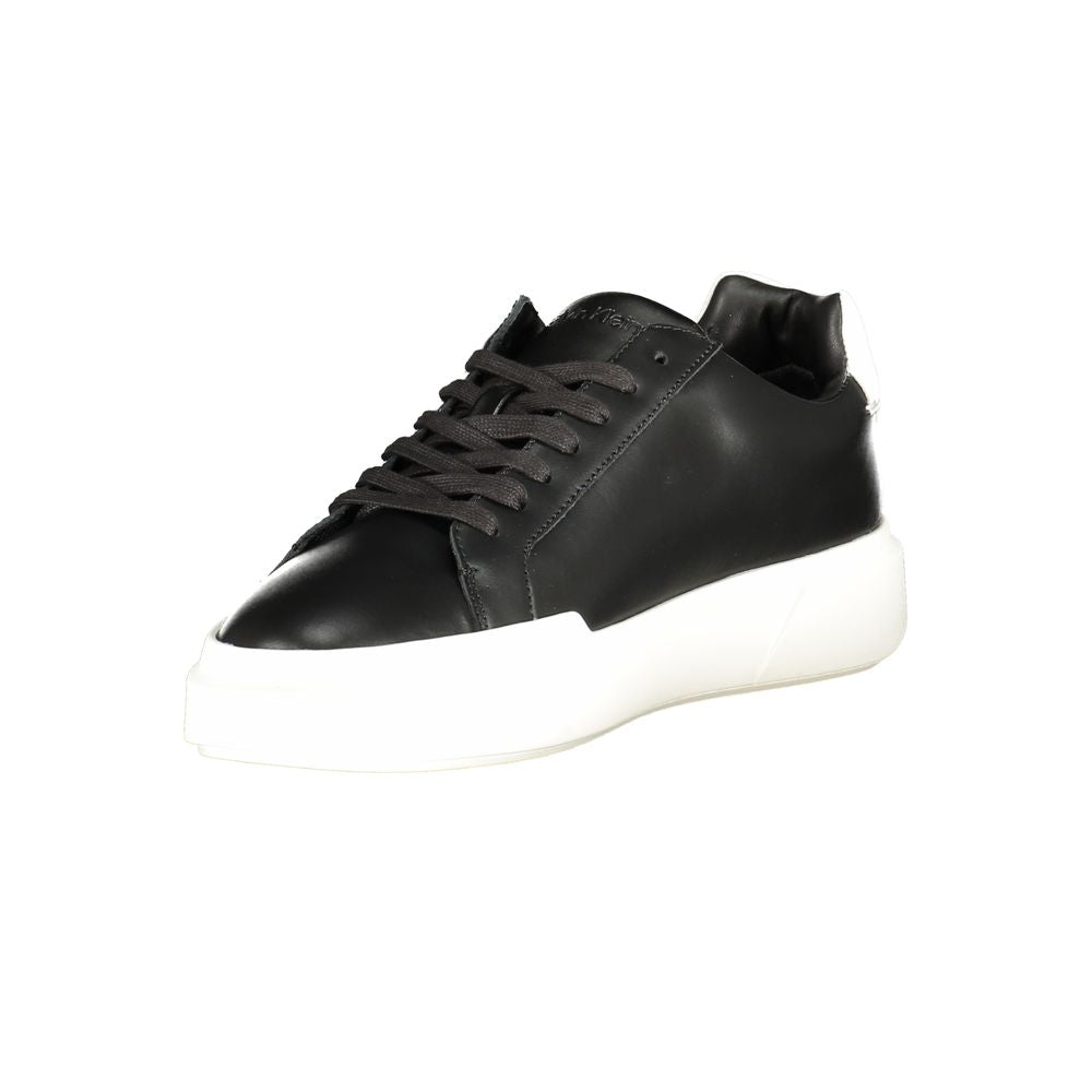 Calvin Klein Black Leather Men Men's Sneaker