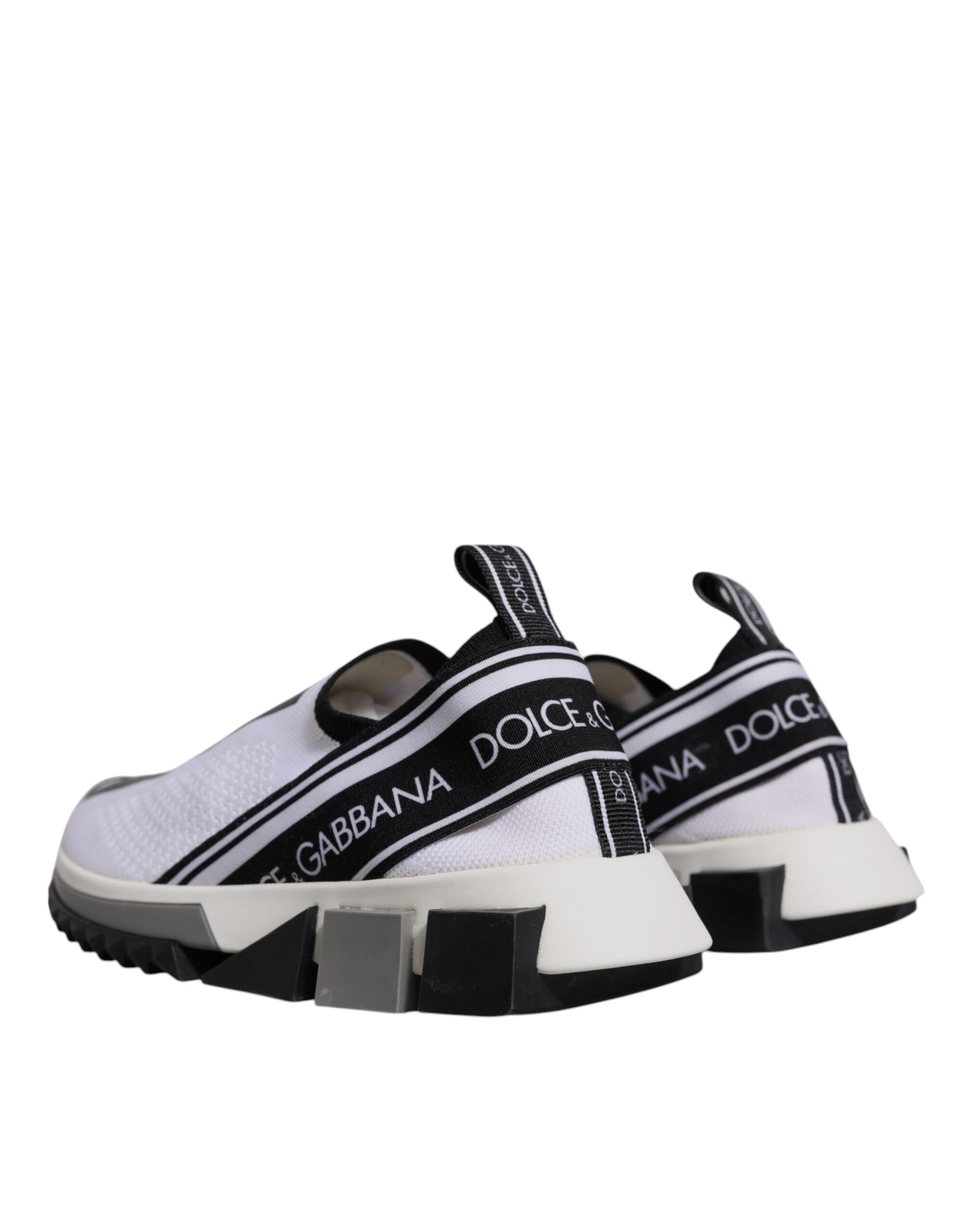Dolce & Gabbana Black White Slip On Sorrento Sneakers Women's Shoes