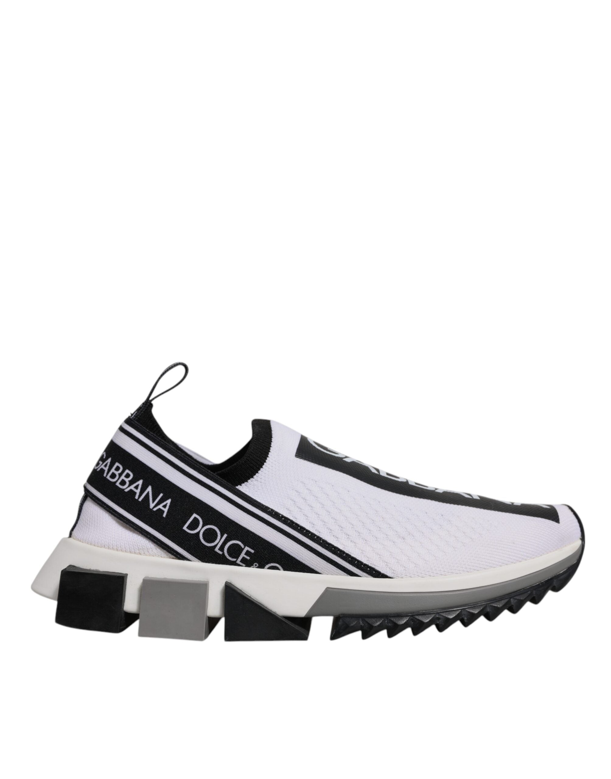 Dolce & Gabbana Black White Slip On Sorrento Sneakers Women's Shoes