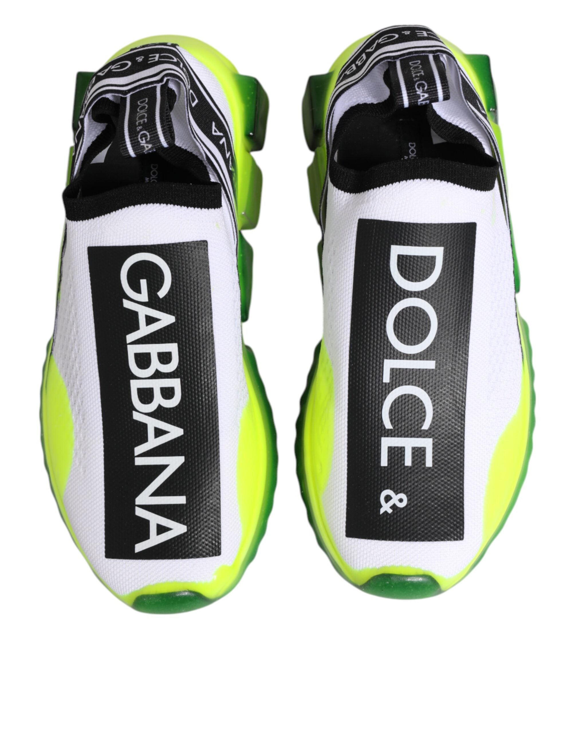 Dolce & Gabbana Black White Slip On Sorrento Sneakers Women's Shoes