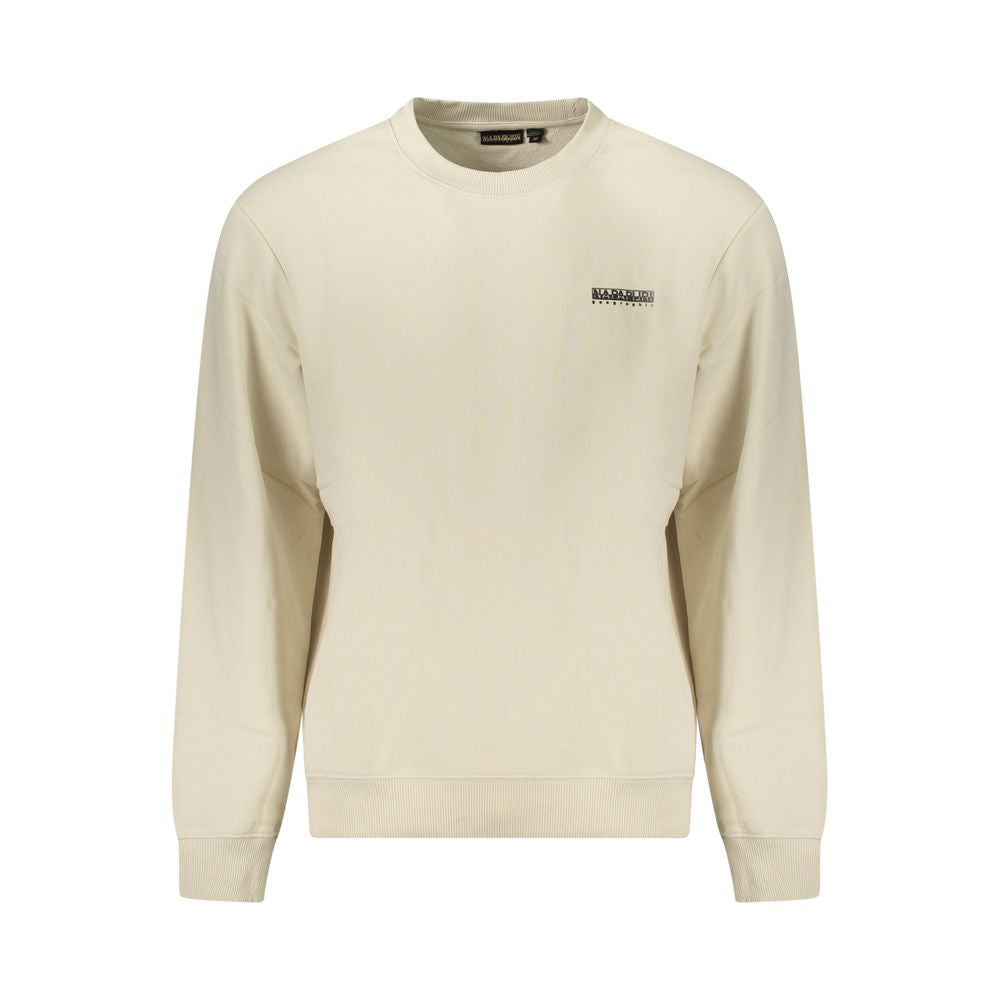 Napapijri Beige Cotton Men Men's Sweatshirt