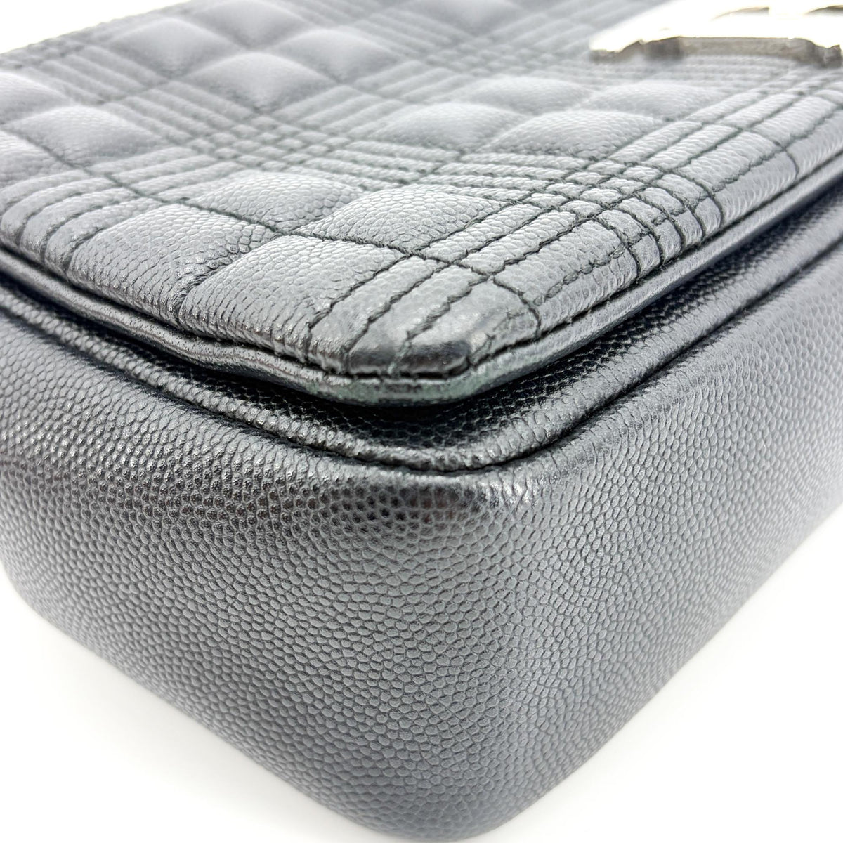 Burberry Lola Wallet On Chain Quilted Leather Black Calfskin Crossbody Bag Bag (Pre-Owned)