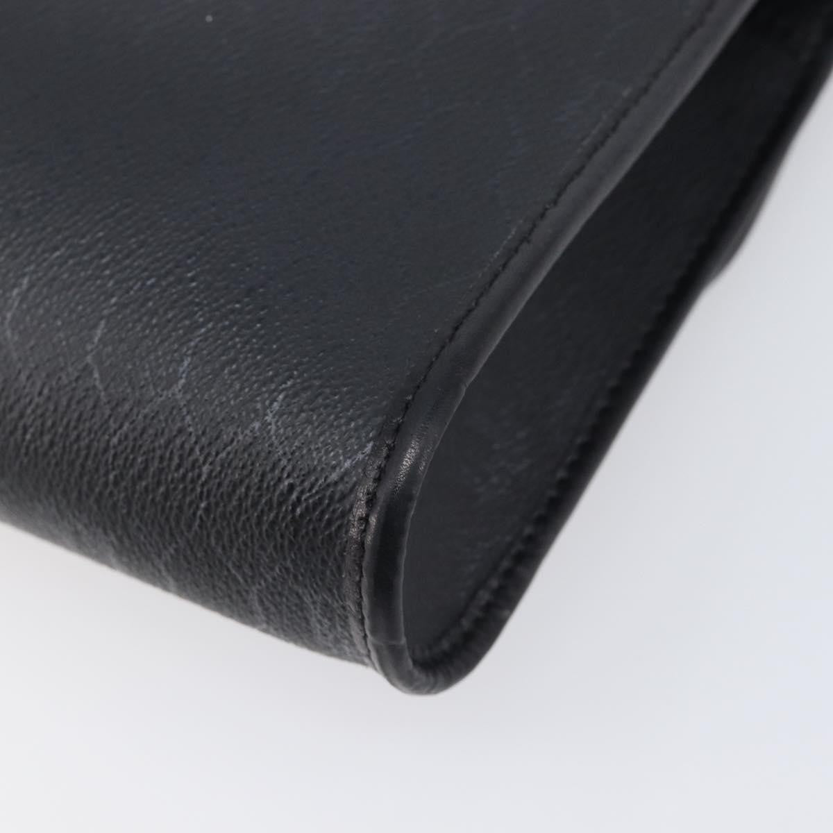 Christian Dior Vintage Honeycomb Zip Coated Canvas Black Canvas Clutche & Pouche Bag (Pre-Owned)