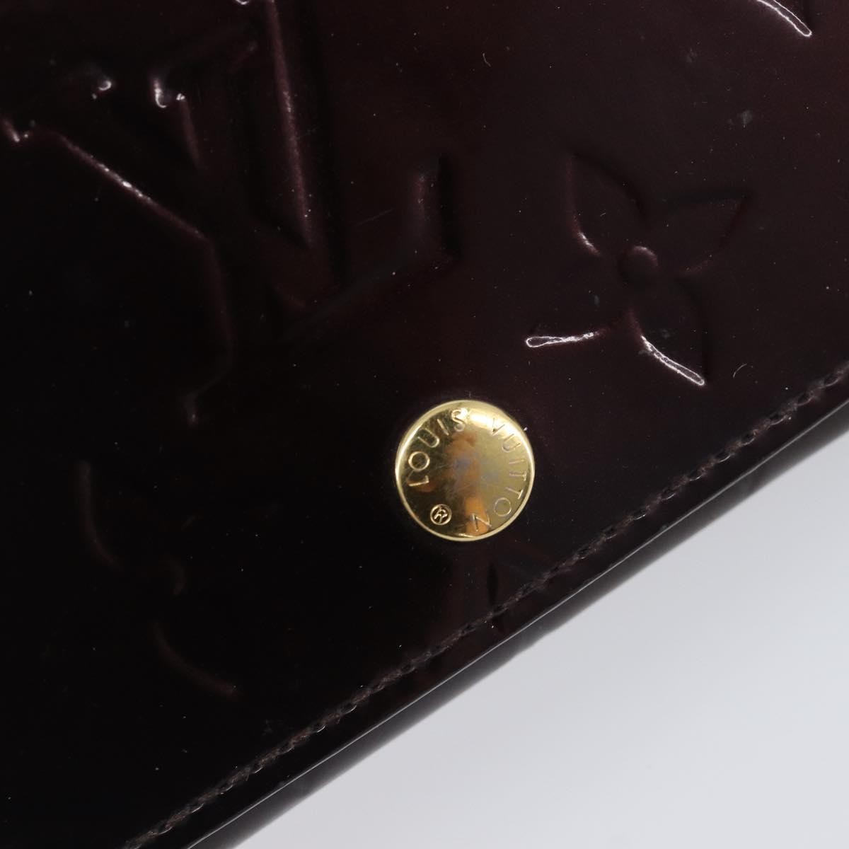 Louis Vuitton Elise Monogram Vernis Burgundy Patent_Leather Wallets Accessory (Pre-Owned)