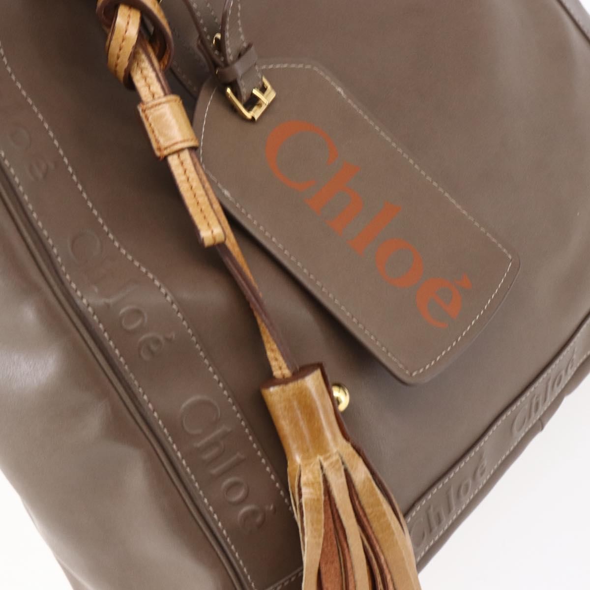 Chloe Eden Leather Brown Leather Tote Bag Bag (Pre-Owned)