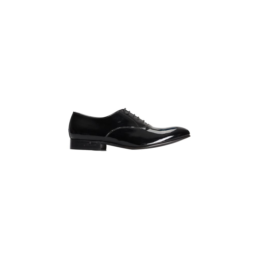 Roberto Pepe Luxury Black Leather Men Men's Shoe