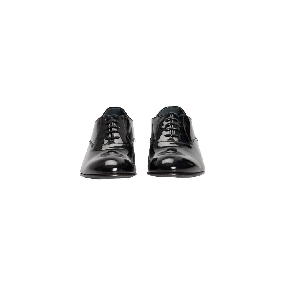 Roberto Pepe Luxury Black Leather Men Men's Shoe