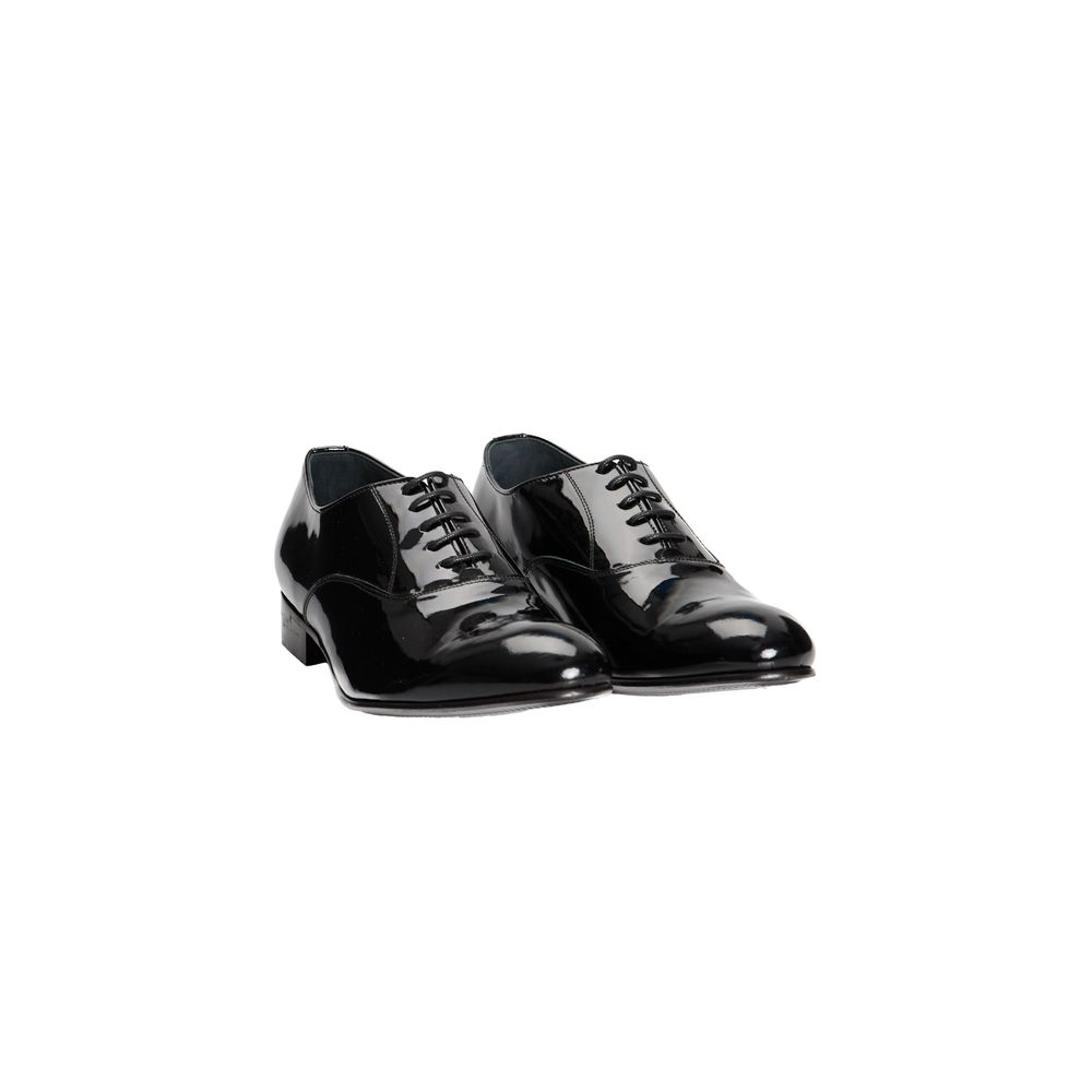 Roberto Pepe Luxury Black Leather Men Men's Shoe