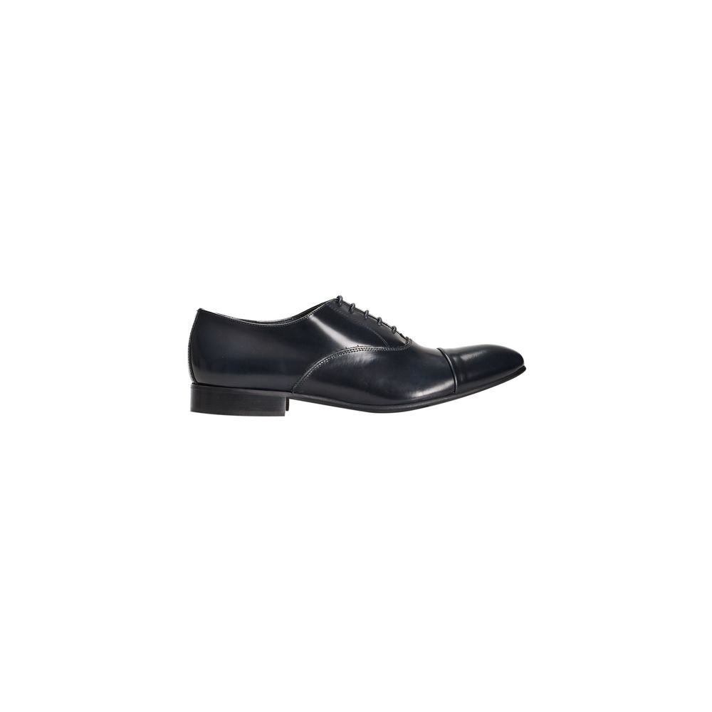 Roberto Pepe Luxury Blue Leather Men Men's Shoe