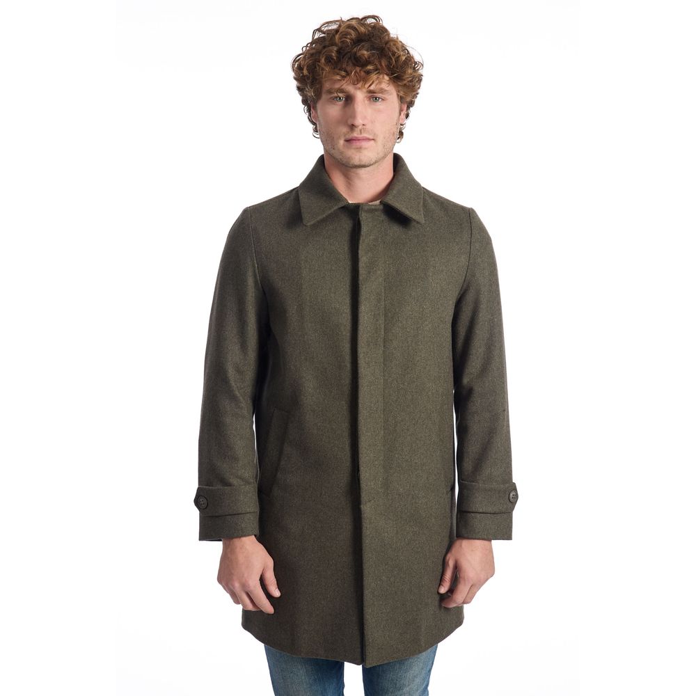 Roberto Pepe Luxury Green Wool Men Men's Jacket
