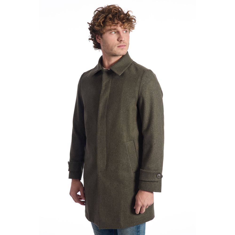 Roberto Pepe Luxury Green Wool Men Men's Jacket