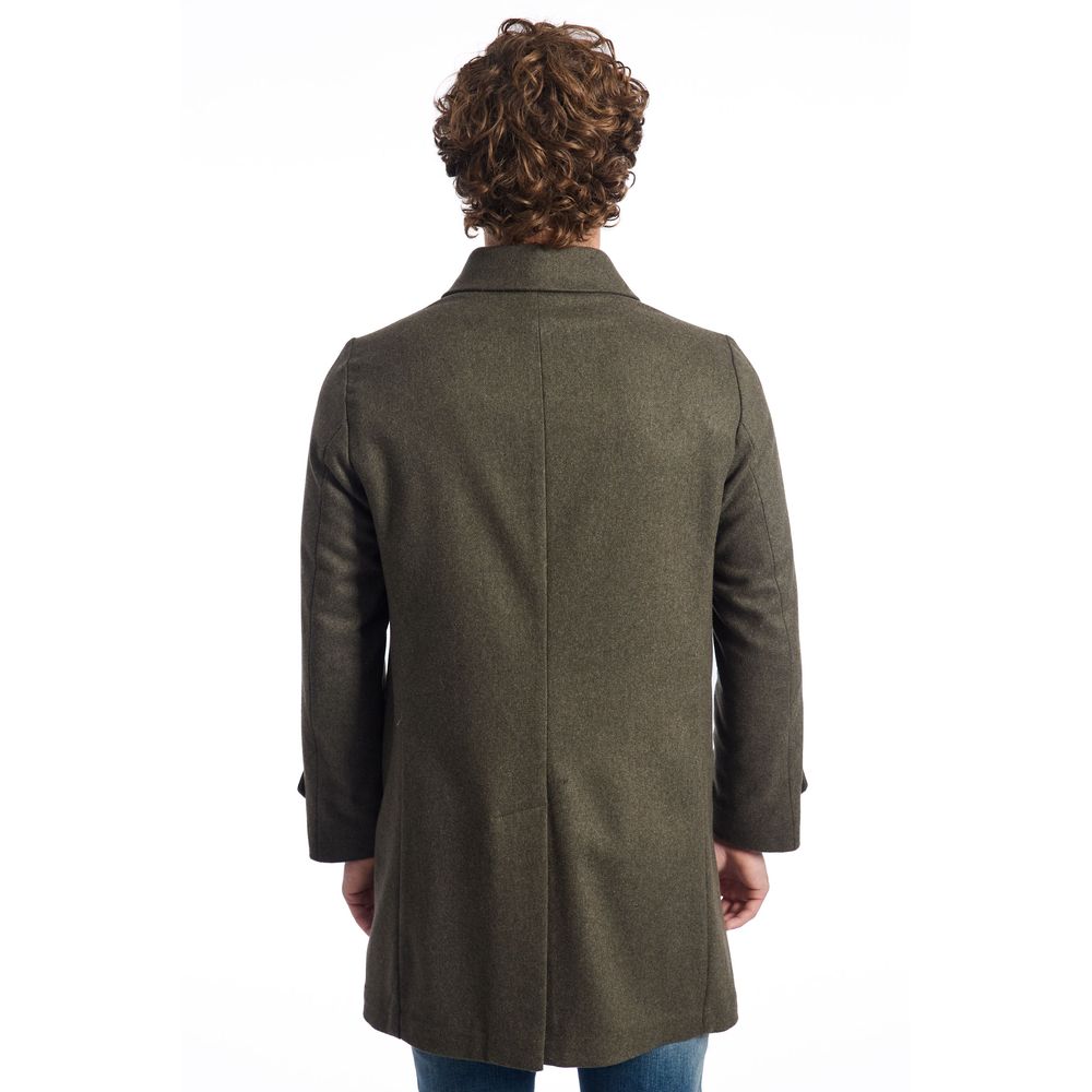 Roberto Pepe Luxury Green Wool Men Men's Jacket