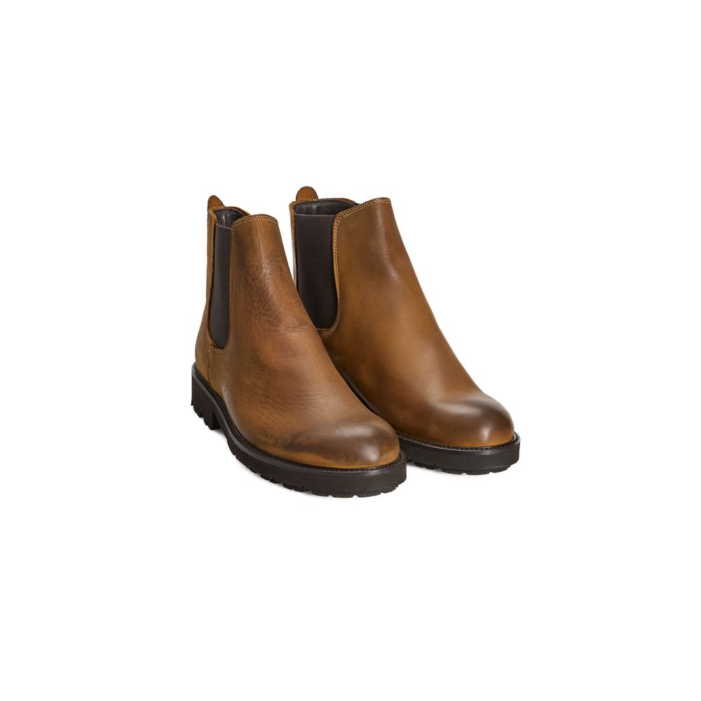 Roberto Pepe Luxury Brown Calfskin Men Men's Boot