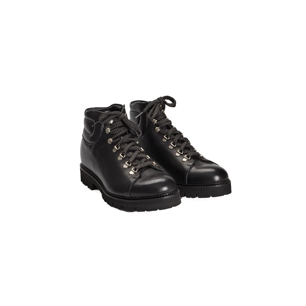 Roberto Pepe Luxury Black Calfskin Men Men's Boot