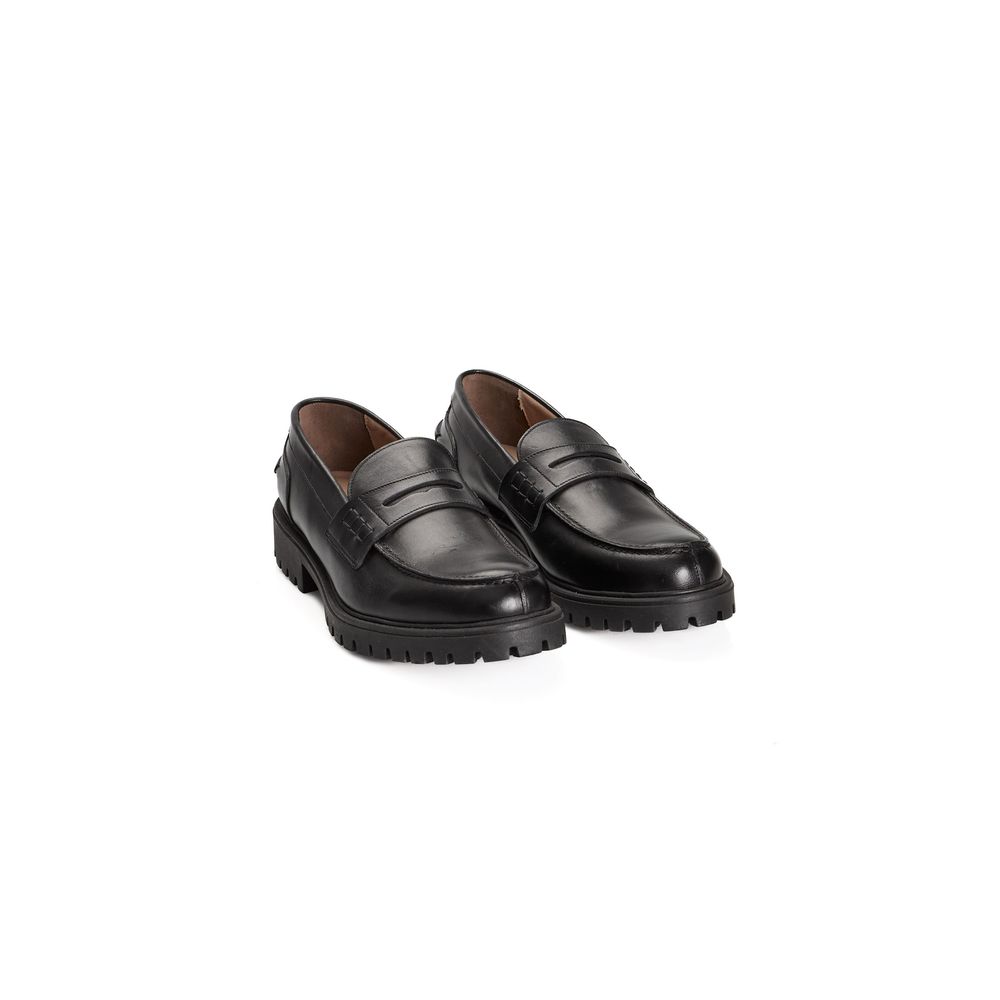 Roberto Pepe Luxury Black Calfskin Men Men's Loafer