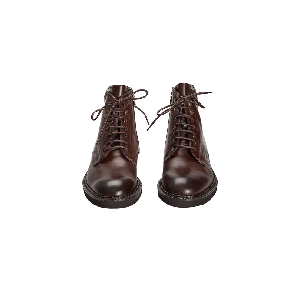 Roberto Pepe Luxury Brown Calfskin Men Men's Boot