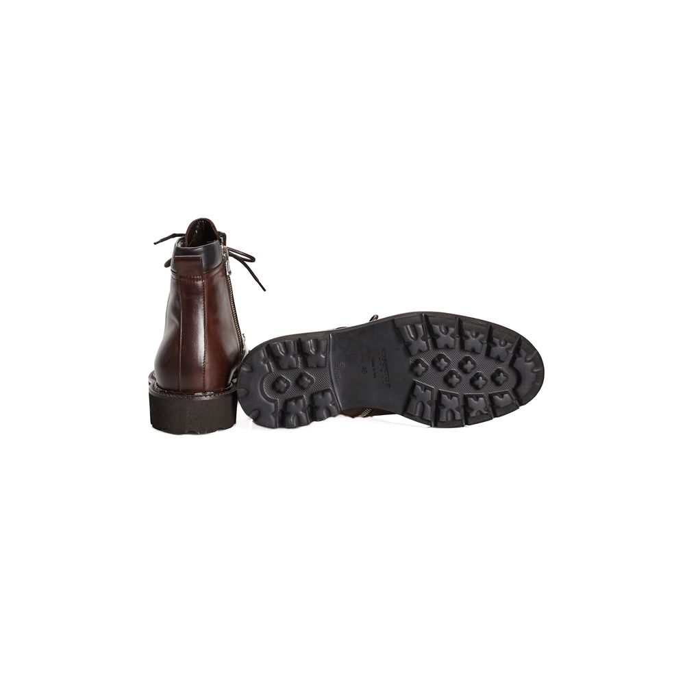 Roberto Pepe Luxury Brown Calfskin Men Men's Boot