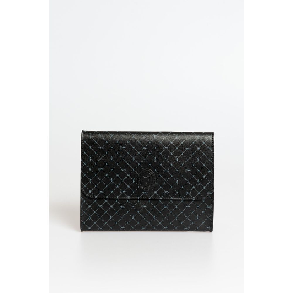 Trussardi Black Polyester Men Men's Clutch