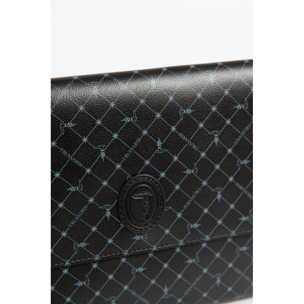Trussardi Black Polyester Men Men's Clutch