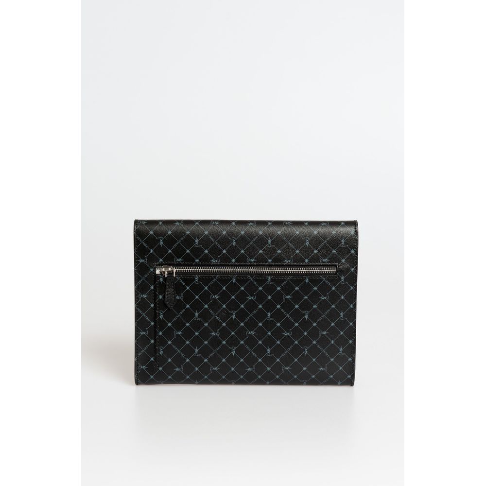 Trussardi Black Polyester Men Men's Clutch