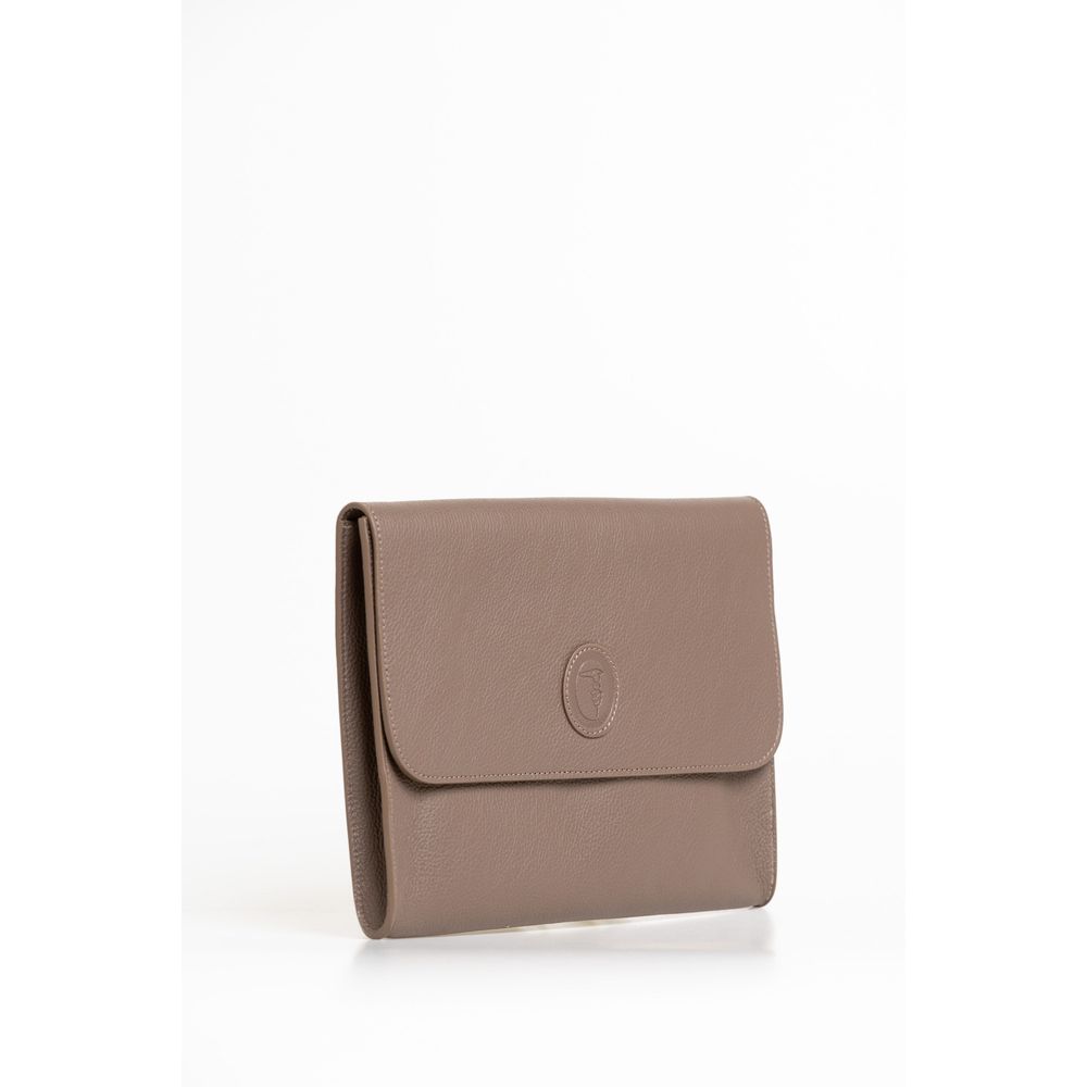Trussardi Brown Polyester Men Men's Clutch