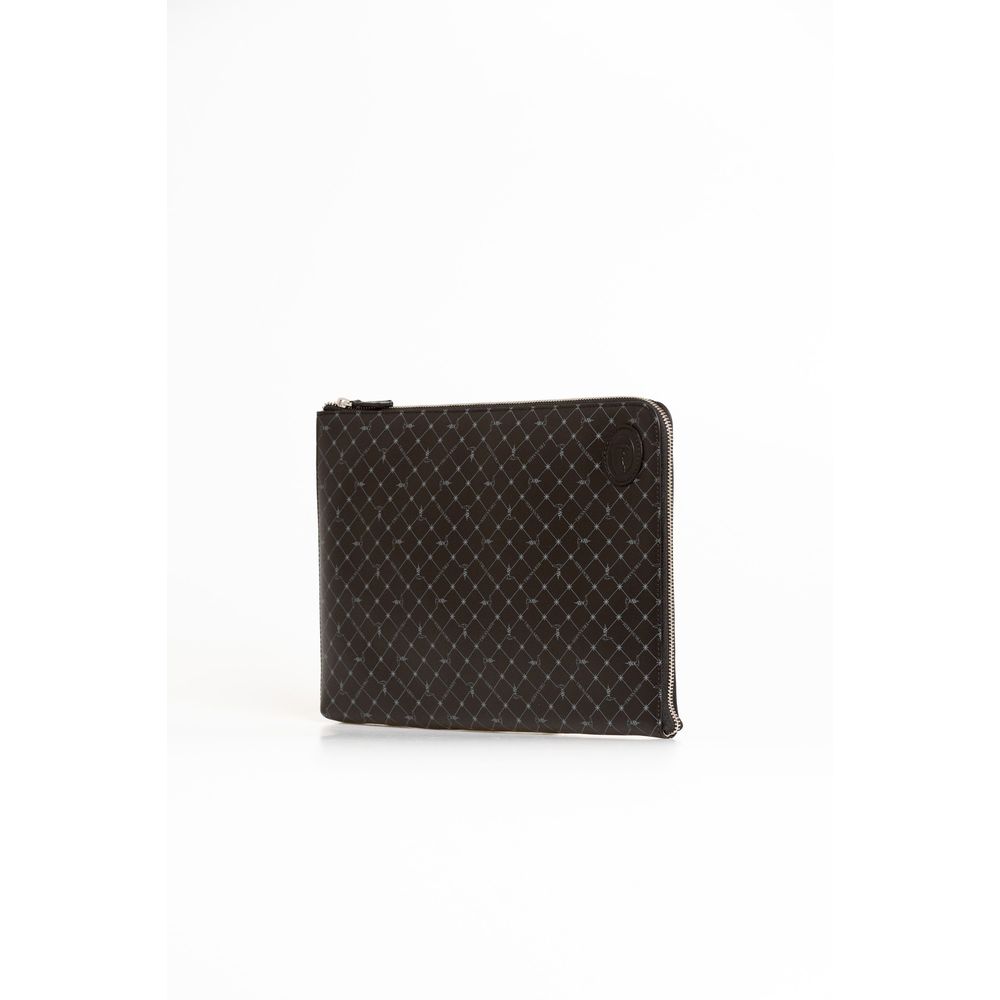Trussardi Black Leather Men Men's Clutch