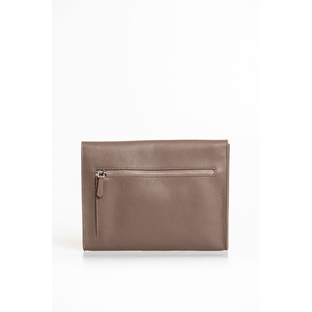 Trussardi Brown Polyester Men Men's Clutch