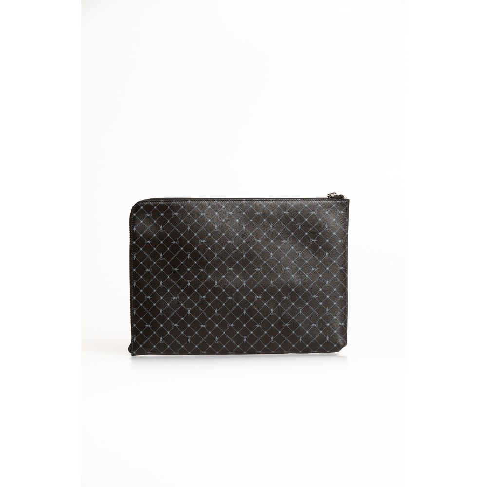 Trussardi Black Leather Men Men's Clutch