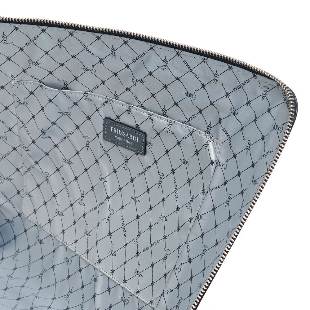 Trussardi Black Leather Men Men's Clutch