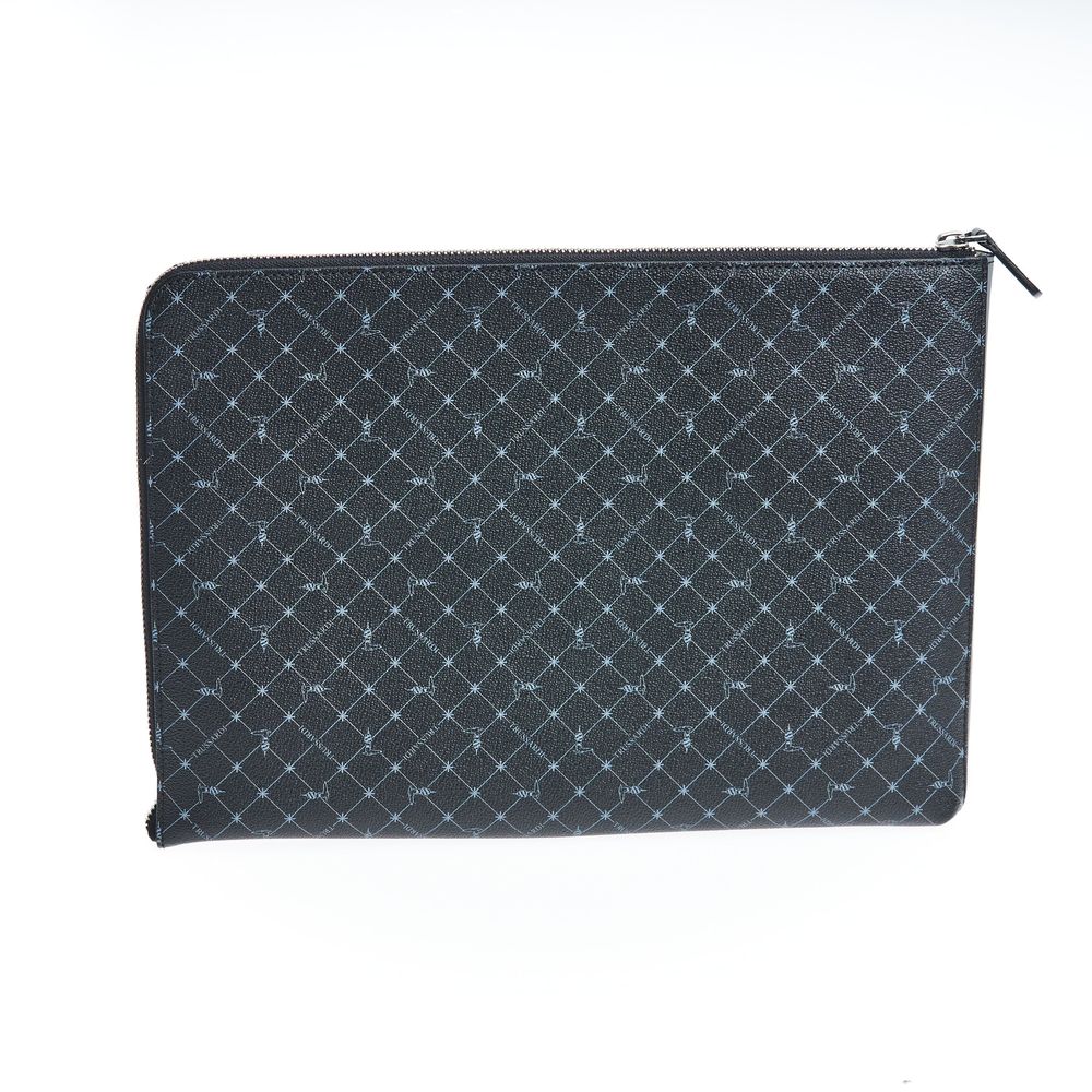Trussardi Black Leather Men Men's Clutch