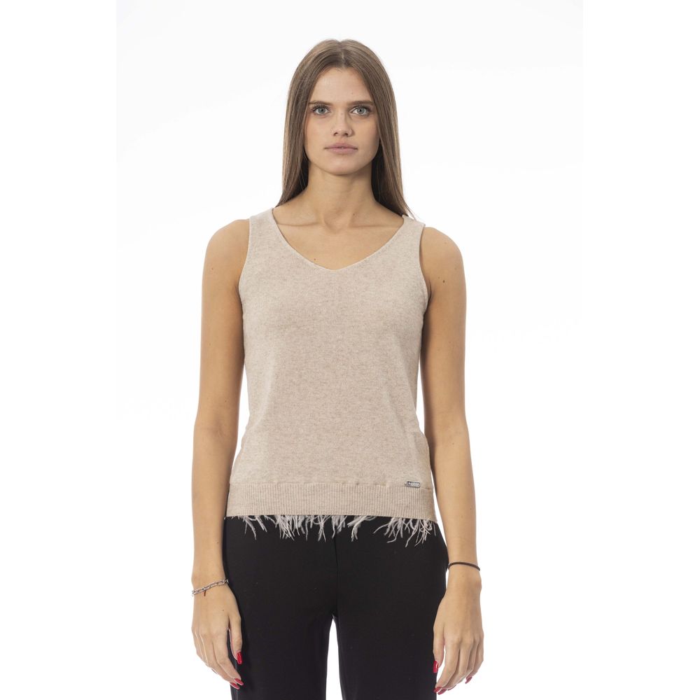 Baldinini Trend Beige Wool Women Women's Top