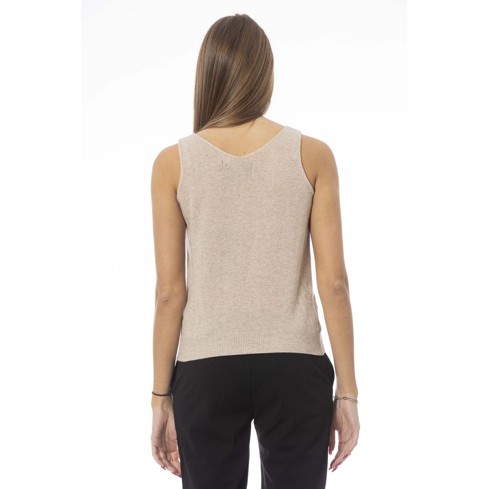 Baldinini Trend Beige Wool Women Women's Top