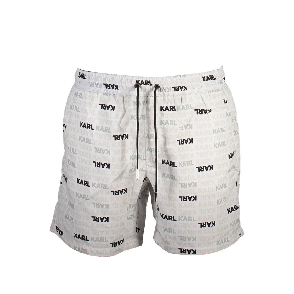 Karl Lagerfeld White Polyester Men's Swim Men's Trunks