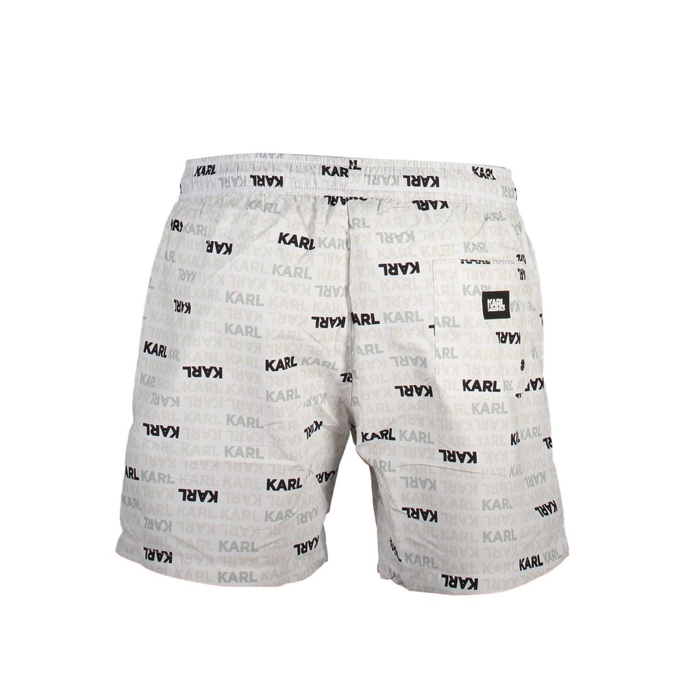 Karl Lagerfeld White Polyester Men's Swim Men's Trunks