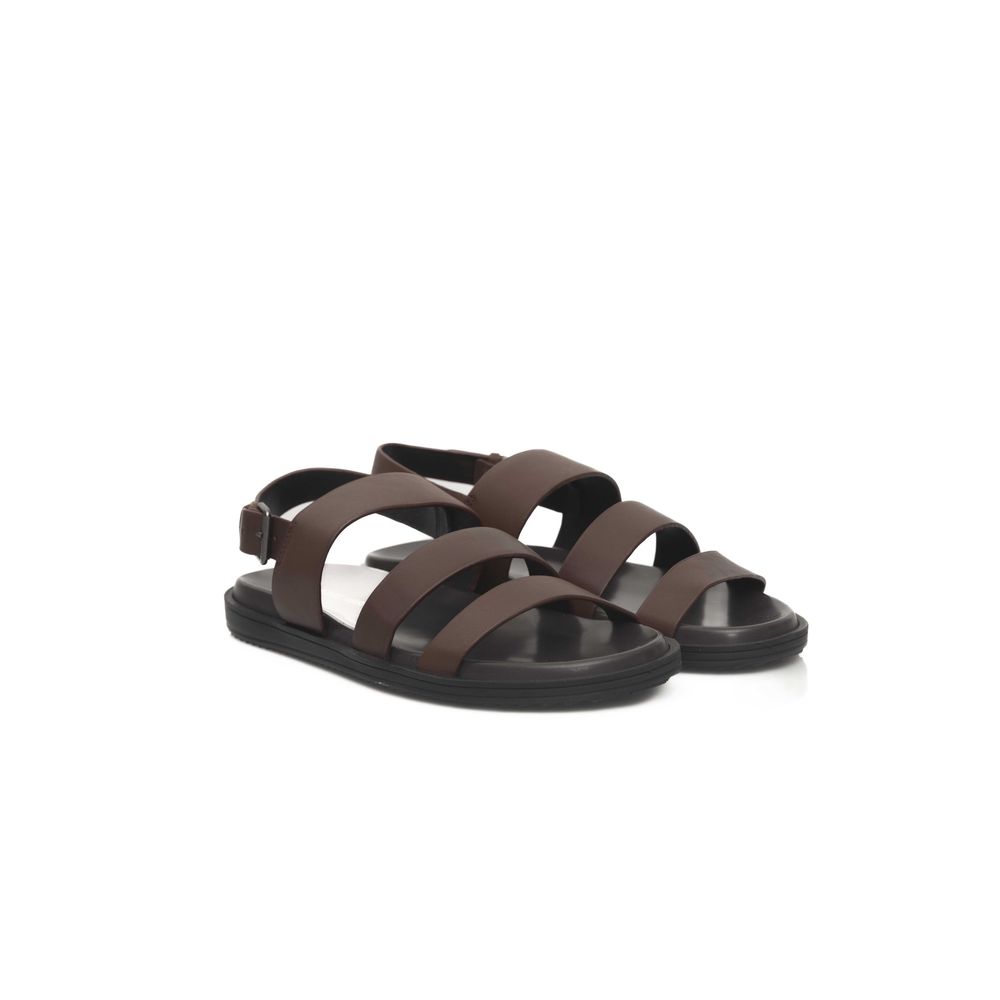 Cerruti 1881 Brown Cowhide Men Men's Sandal