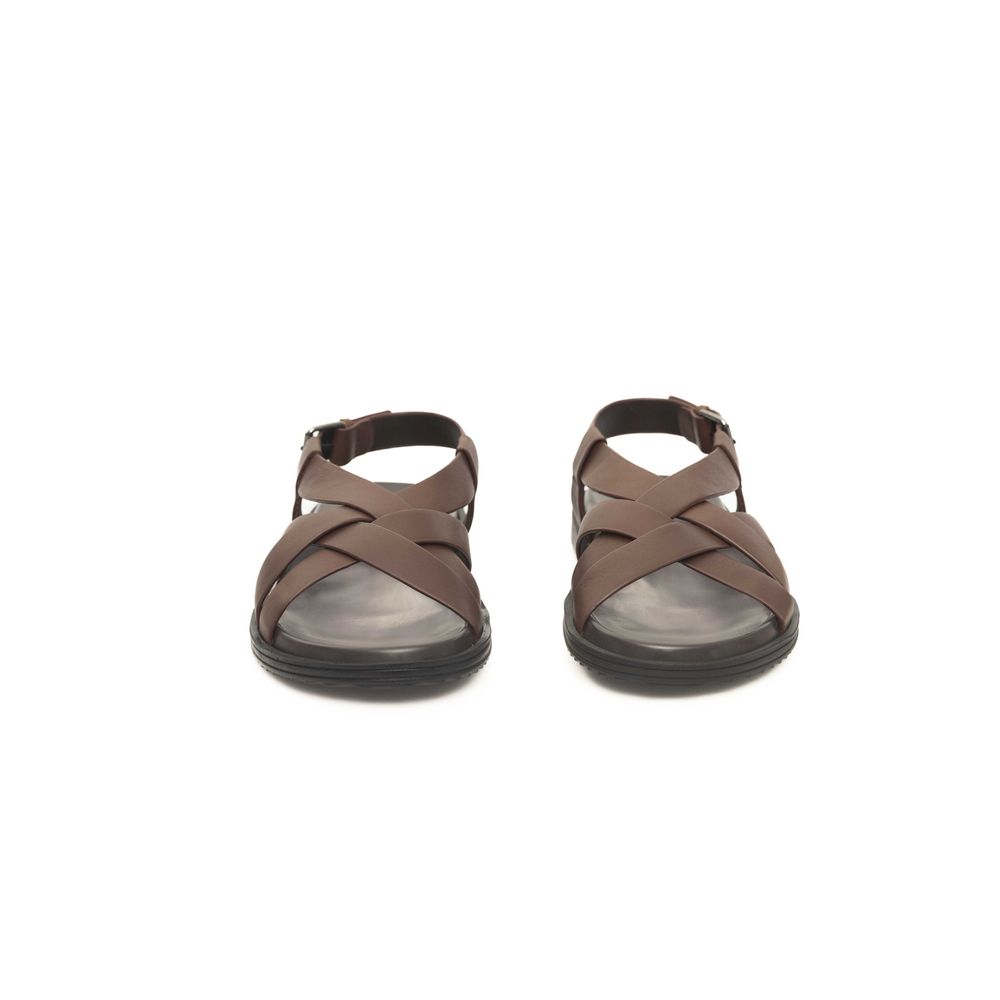 Cerruti 1881 Brown Cowhide Men Men's Sandal