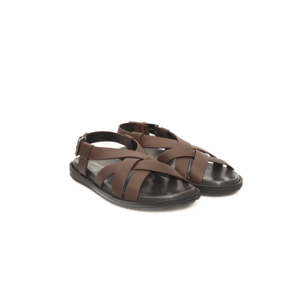 Cerruti 1881 Brown Cowhide Men Men's Sandal