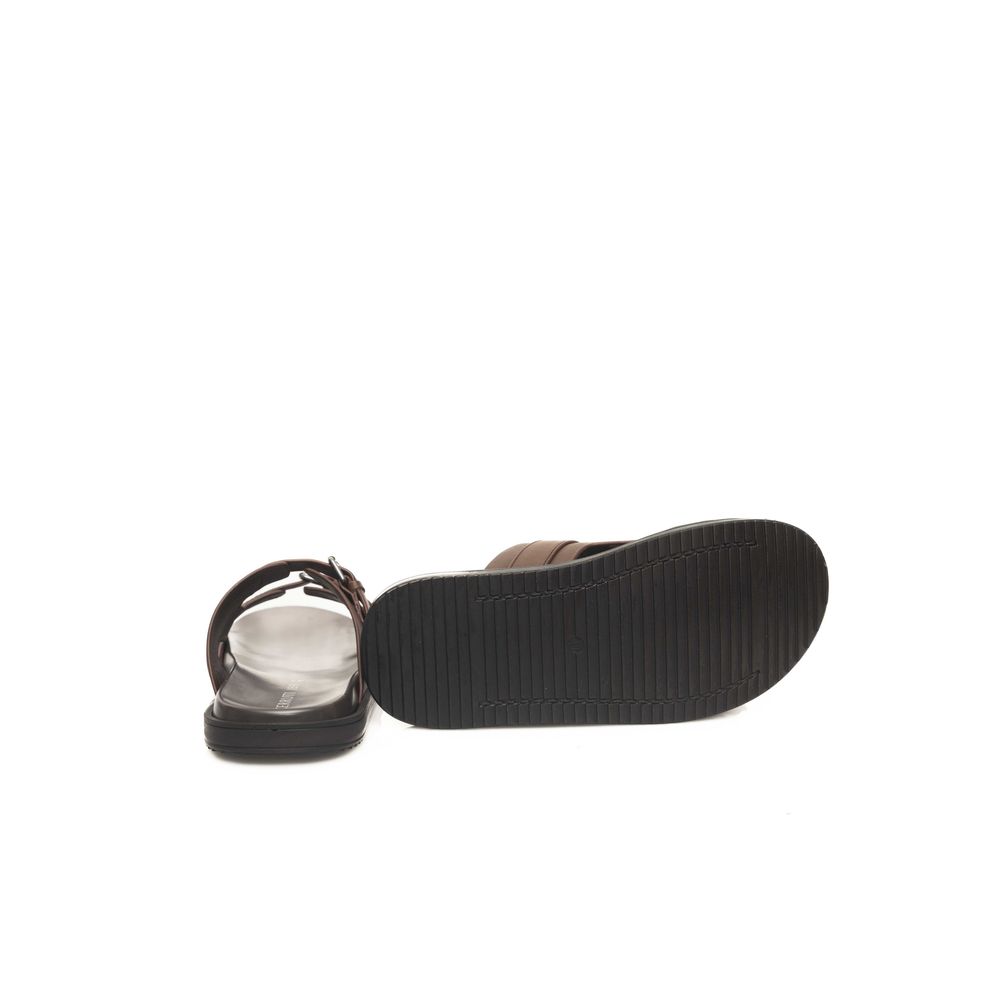 Cerruti 1881 Brown Cowhide Men Men's Sandal