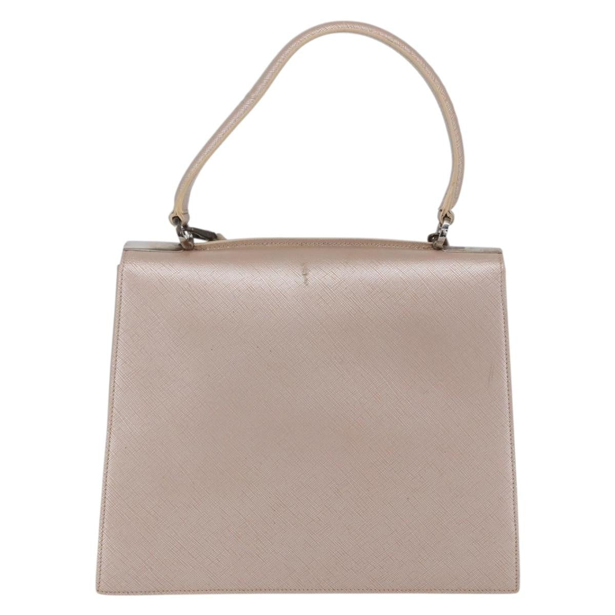 Salvatore Ferragamo Gancini Leather Pink Leather Handbag (Pre-Owned)