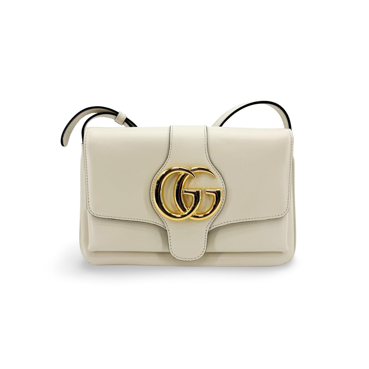 Gucci Arli Leather White Leather Shoulder Bag Bag (Pre-Owned)