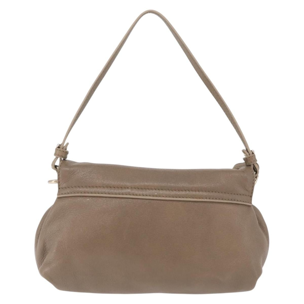 Chloe Lily Leather Beige Leather Shoulder Bag Bag (Pre-Owned)