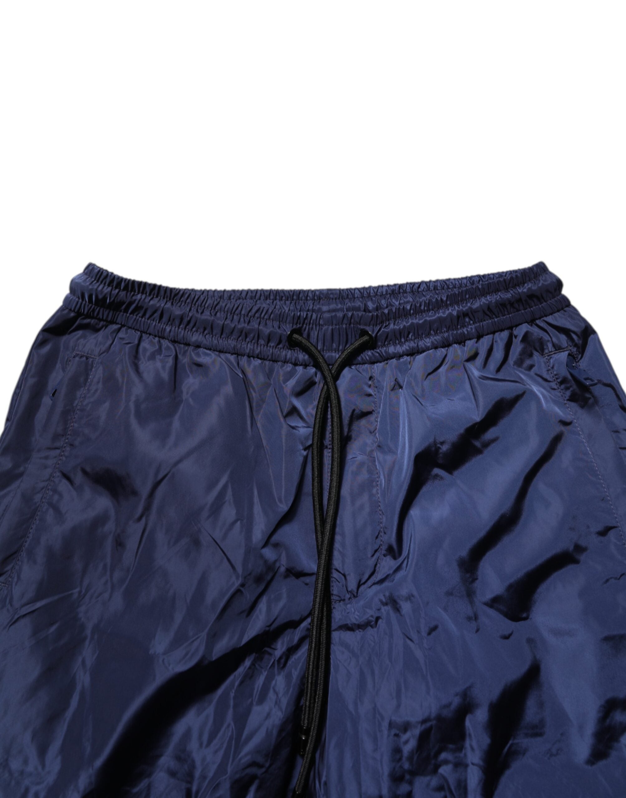Dolce & Gabbana Blue Nylon Straight Jogger SweatMen's Men's Pants (Pre-Owned)
