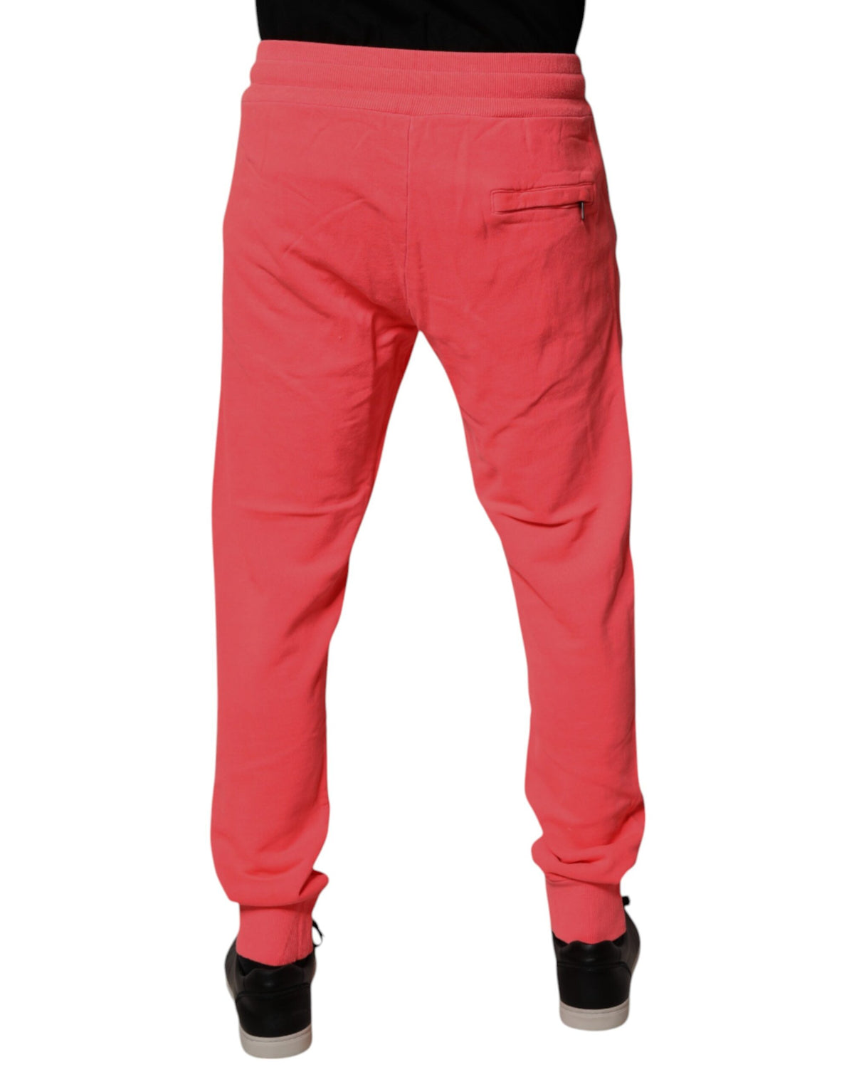 Dolce & Gabbana Neon Red Cotton Jogger Men SweatMen's Men's Pants (Pre-Owned)