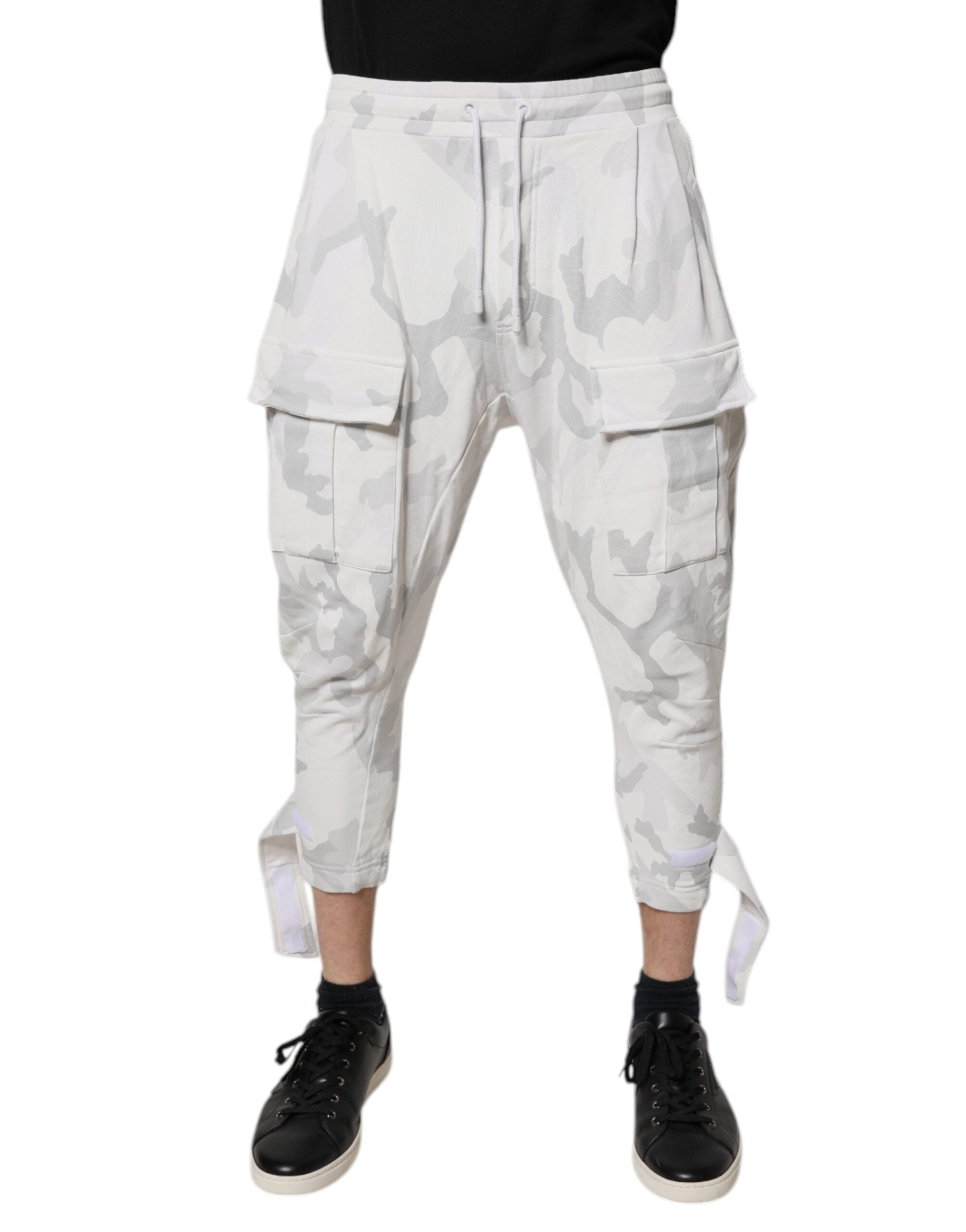 Dolce & Gabbana White Camouflage Cargo Jogger SweatMen's Men's Pants (Pre-Owned)