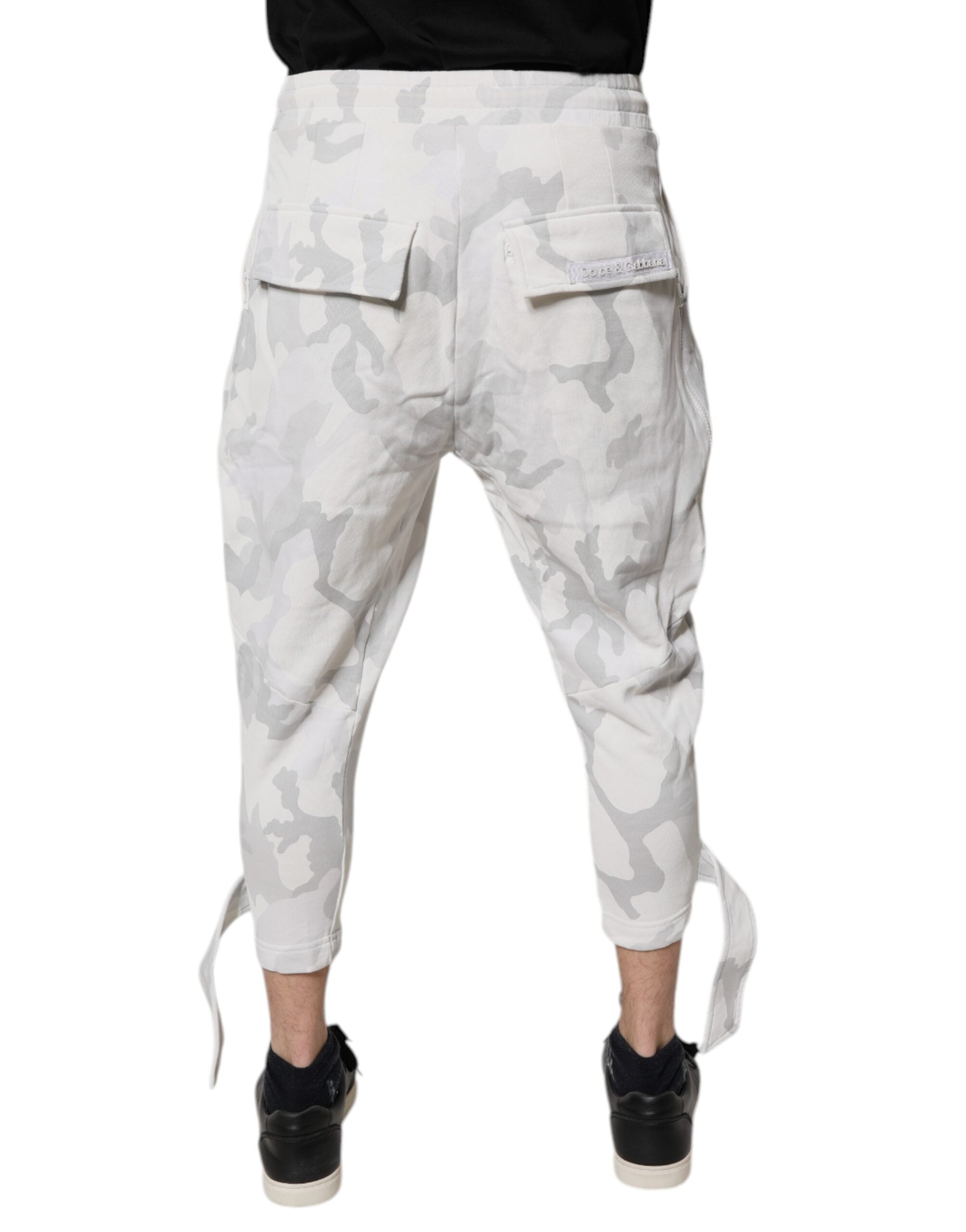 Dolce & Gabbana White Camouflage Cargo Jogger SweatMen's Men's Pants (Pre-Owned)