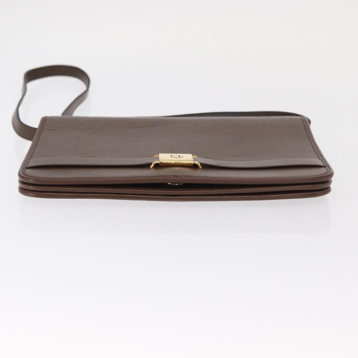 Christian Dior Vintage Leather Brown Leather Shoulder Bag Bag (Pre-Owned)