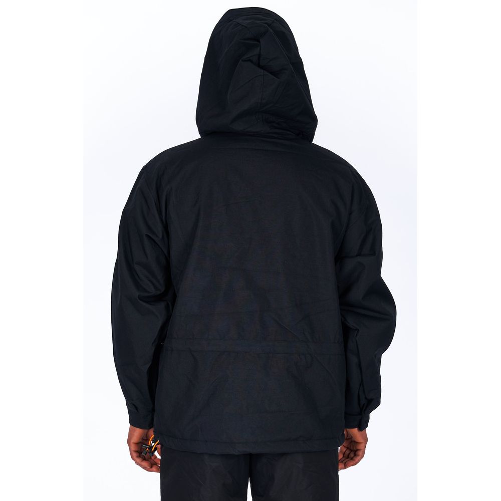 Ladakh Black Polyester Men's Men's Jacket