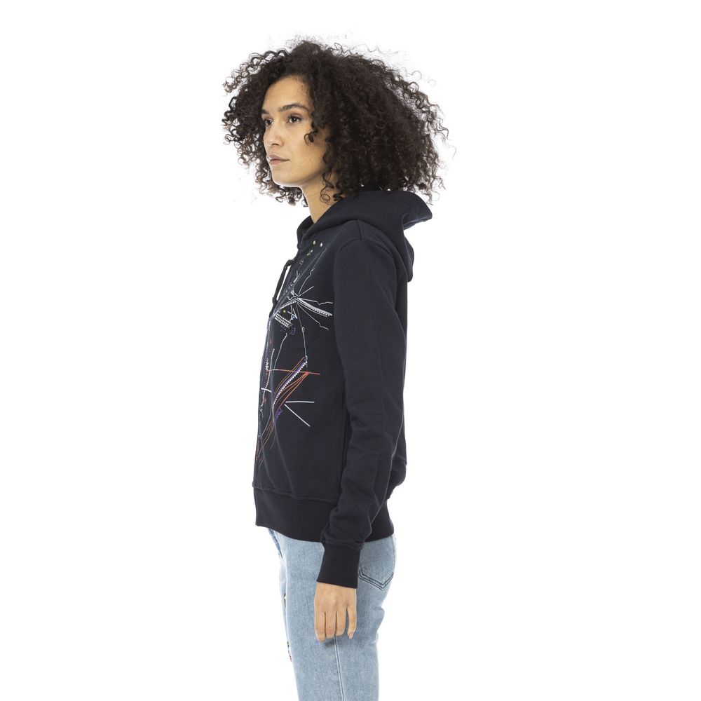 Mr&Mrs Italy Blue Cotton Women Women's Sweatshirt